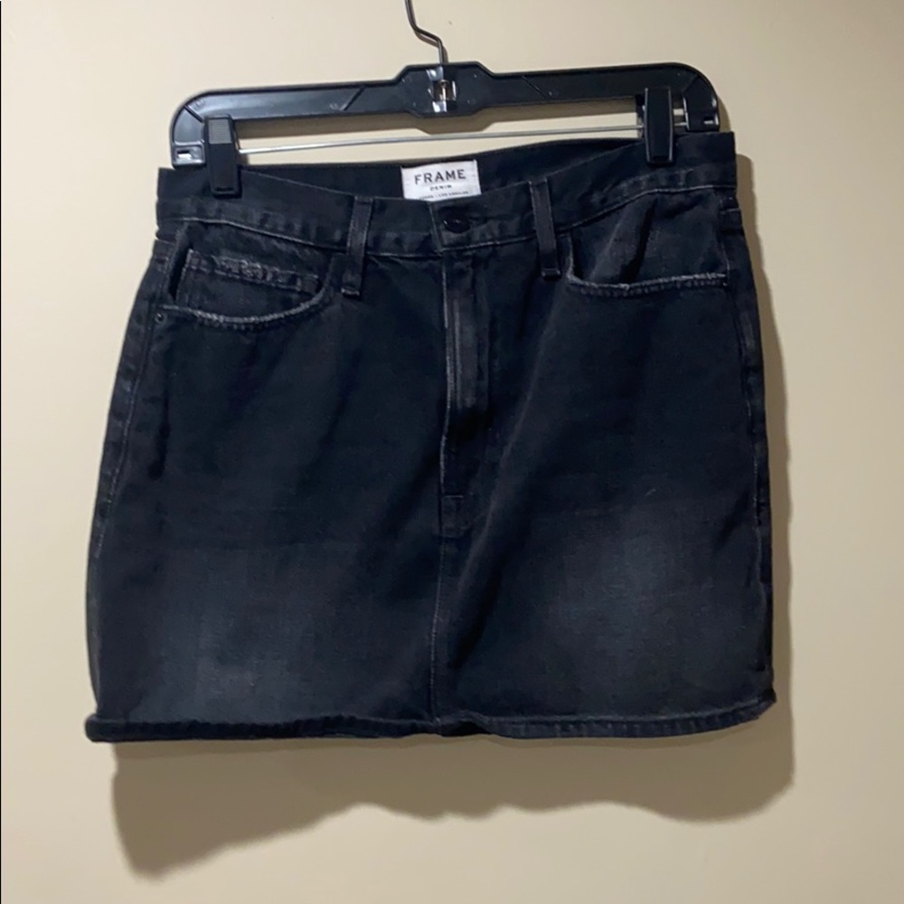 Frame black jean shorts